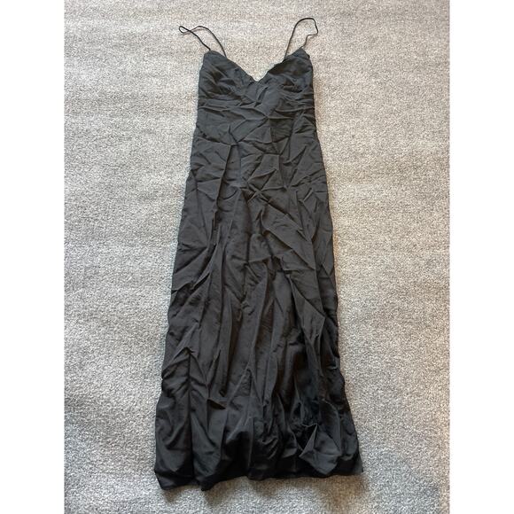 Madewell The Layton Midi Slip Dress – Black – 14 – NWT – NK419 - Picture 4 of 11